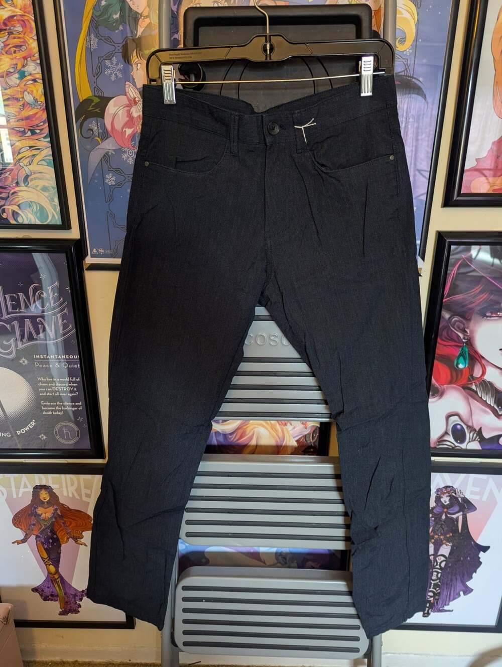 Calvin Klein Body Fit Coupe Ajustée Navy Pants Sz 29x32